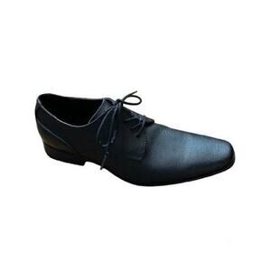 GUC Calvin Klein Men's Brodie Weave Emboss Black Oxford Shoe. Size 11.5 M.